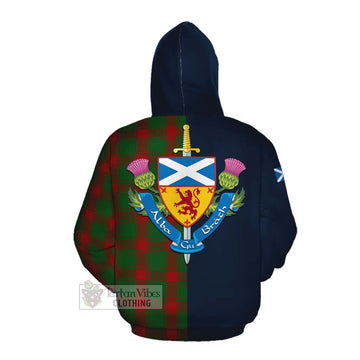 Middleton Tartan Cotton Hoodie Alba with Scottish Lion Royal Arm Half Style Pullover Hoodie - Tartan Vibes Clothing