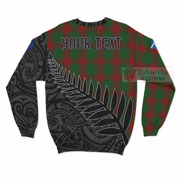 Middleton Crest Tartan Sweatshirt with New Zealand Silver Fern Half Style - Tartan Vibes Clothing
