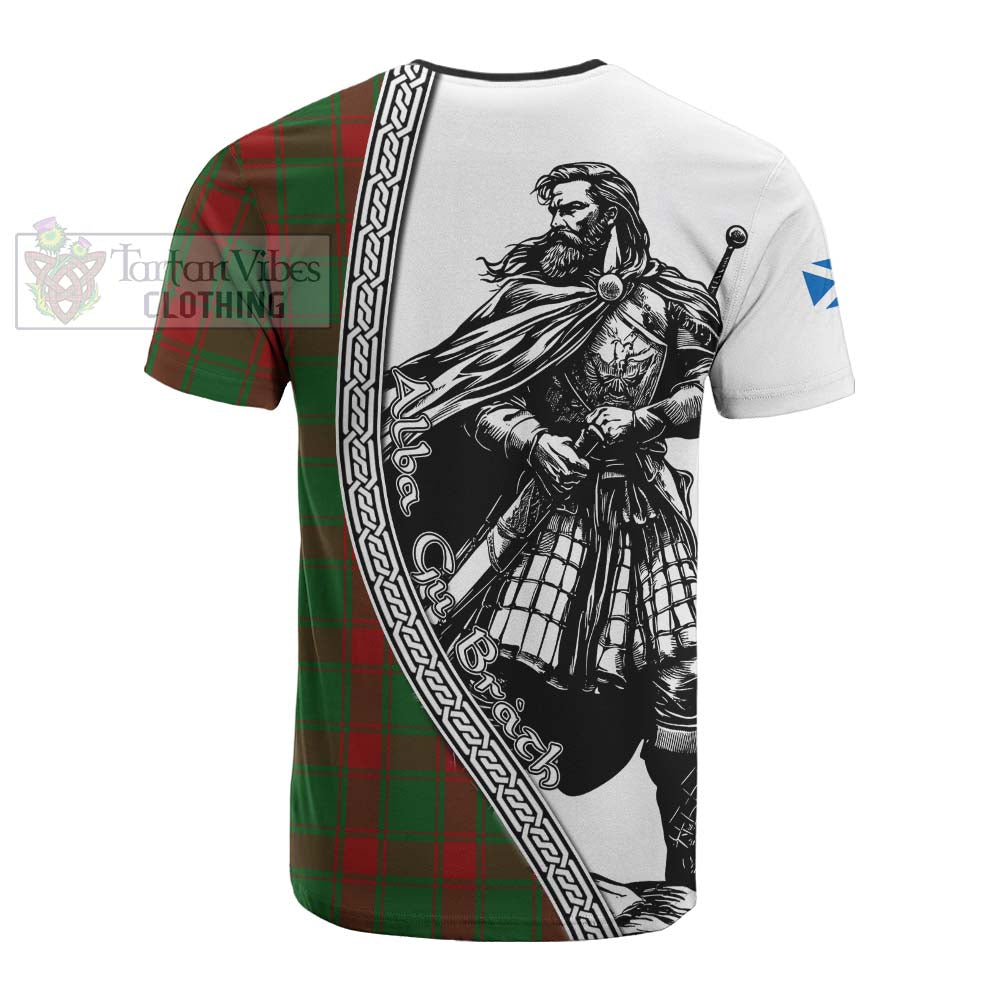 Middleton Tartan Clan Crest Cotton T-shirt with Highlander Warrior Celtic Style - Tartan Vibes Clothing