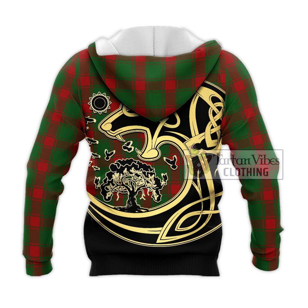 Middleton Tartan Knitted Hoodie with Family Crest Celtic Wolf Style - Tartan Vibes Clothing