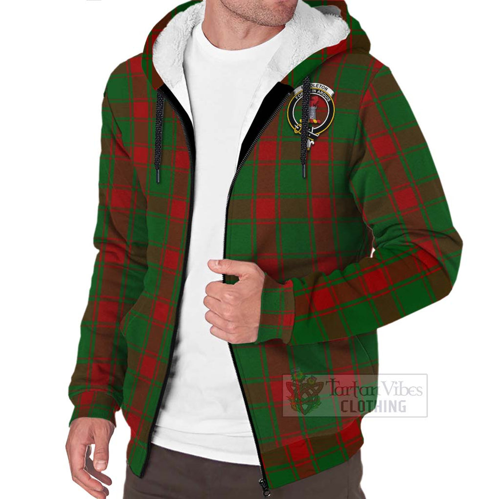 Middleton Tartan Sherpa Hoodie with Family Crest Celtic Skull Style Unisex - Tartan Vibes Clothing