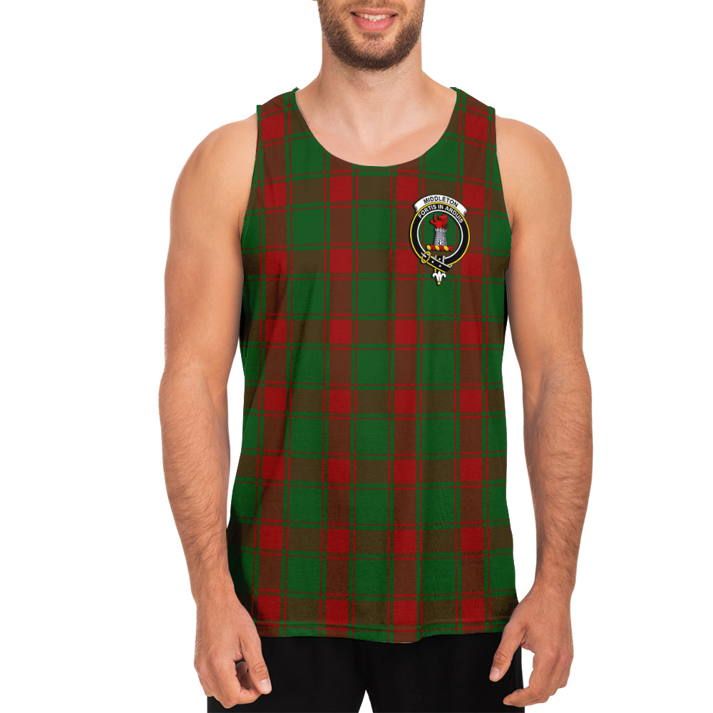 Middleton Tartan Mens Tank Top with Family Crest - Tartan Vibes Clothing