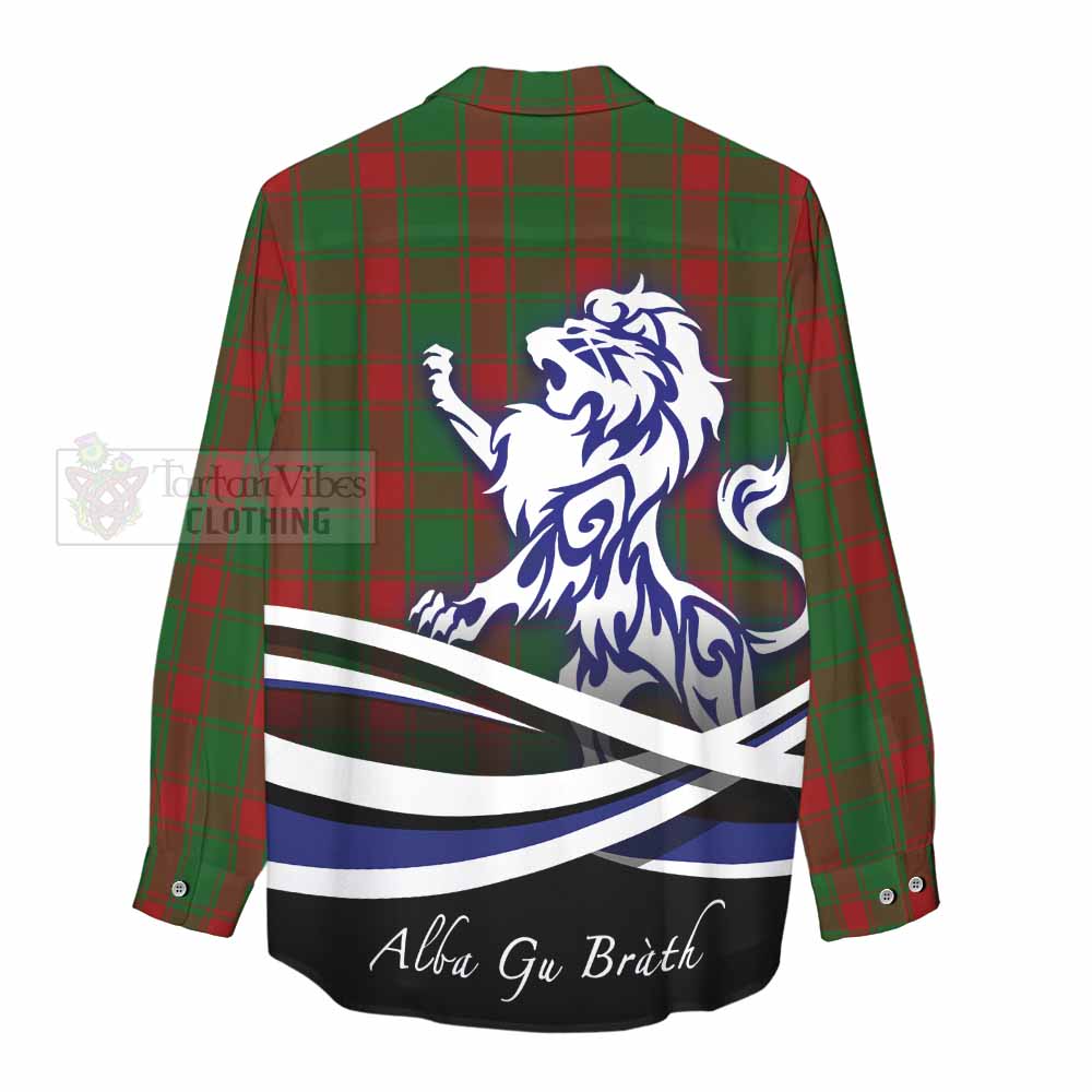 Middleton Tartan Women's Casual Shirt with Alba Gu Brath Regal Lion Emblem - Tartan Vibes Clothing