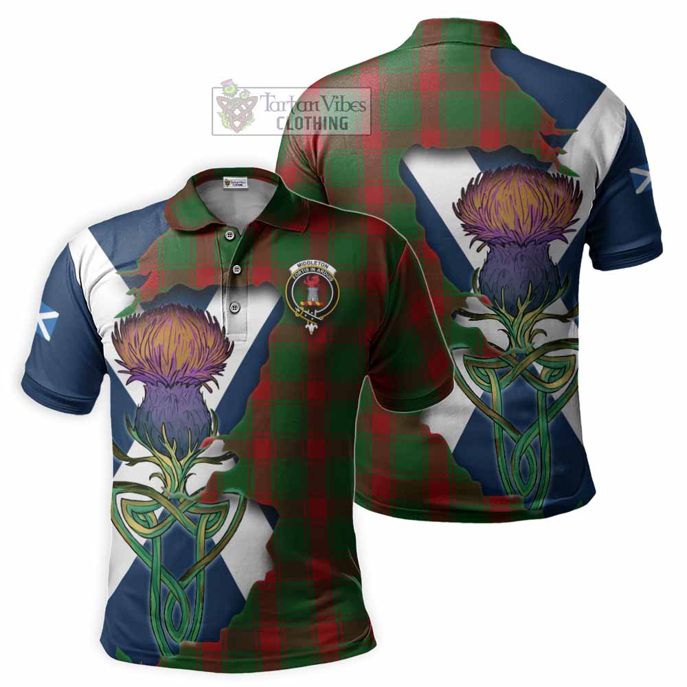 Middleton Tartan Family Crest Polo Shirt Scottish Thistle Celtic Inspired - Tartan Vibes Clothing