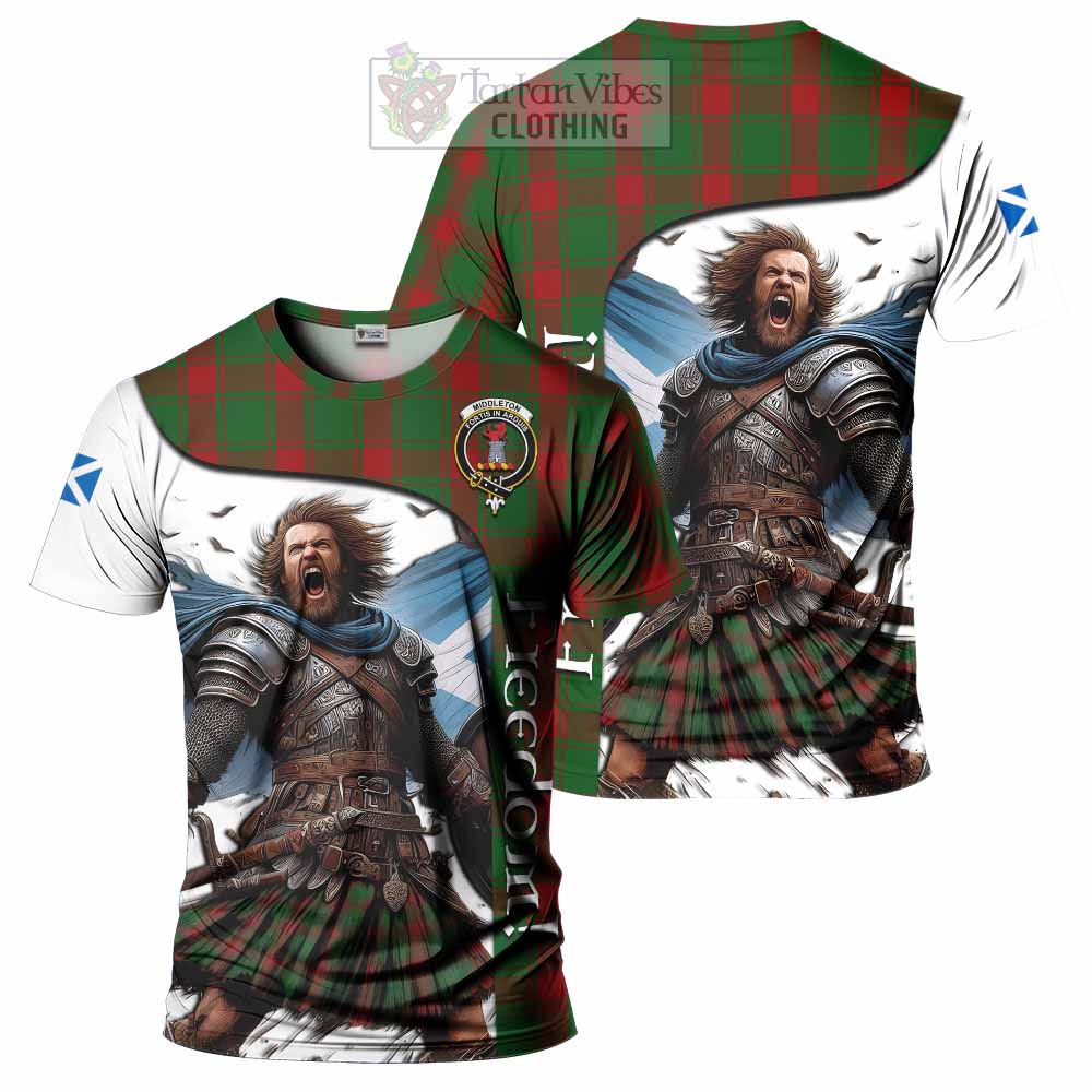 Middleton Crest Tartan T-Shirt Inspired by the Freedom of Scottish Warrior - Tartan Vibes Clothing
