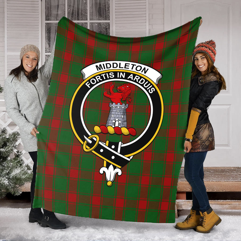 Middleton Tartan Blanket with Family Crest - Tartan Vibes Clothing