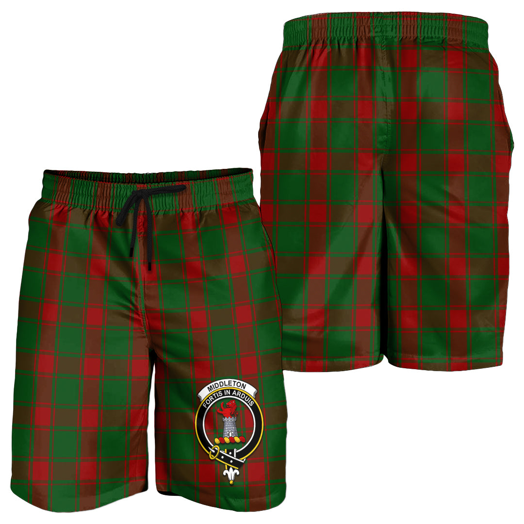 Middleton Tartan Mens Shorts with Family Crest - Tartan Vibes Clothing