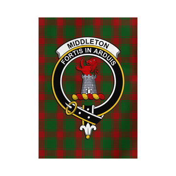 Middleton Tartan Garden Flag with Family Crest