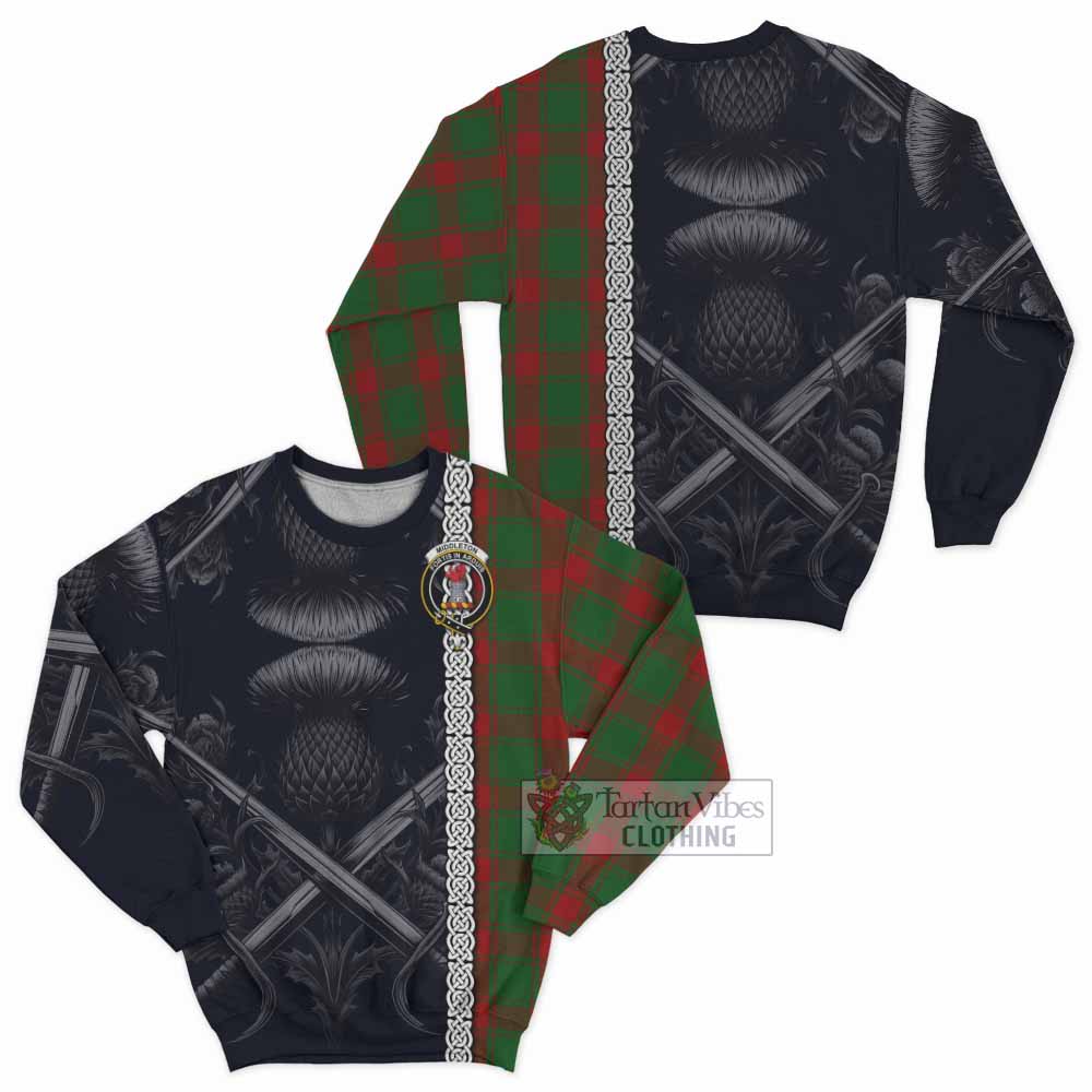 Middleton Tartan Sweatshirt with Family Crest Cross Sword Thistle Celtic Vibes - Tartan Vibes Clothing