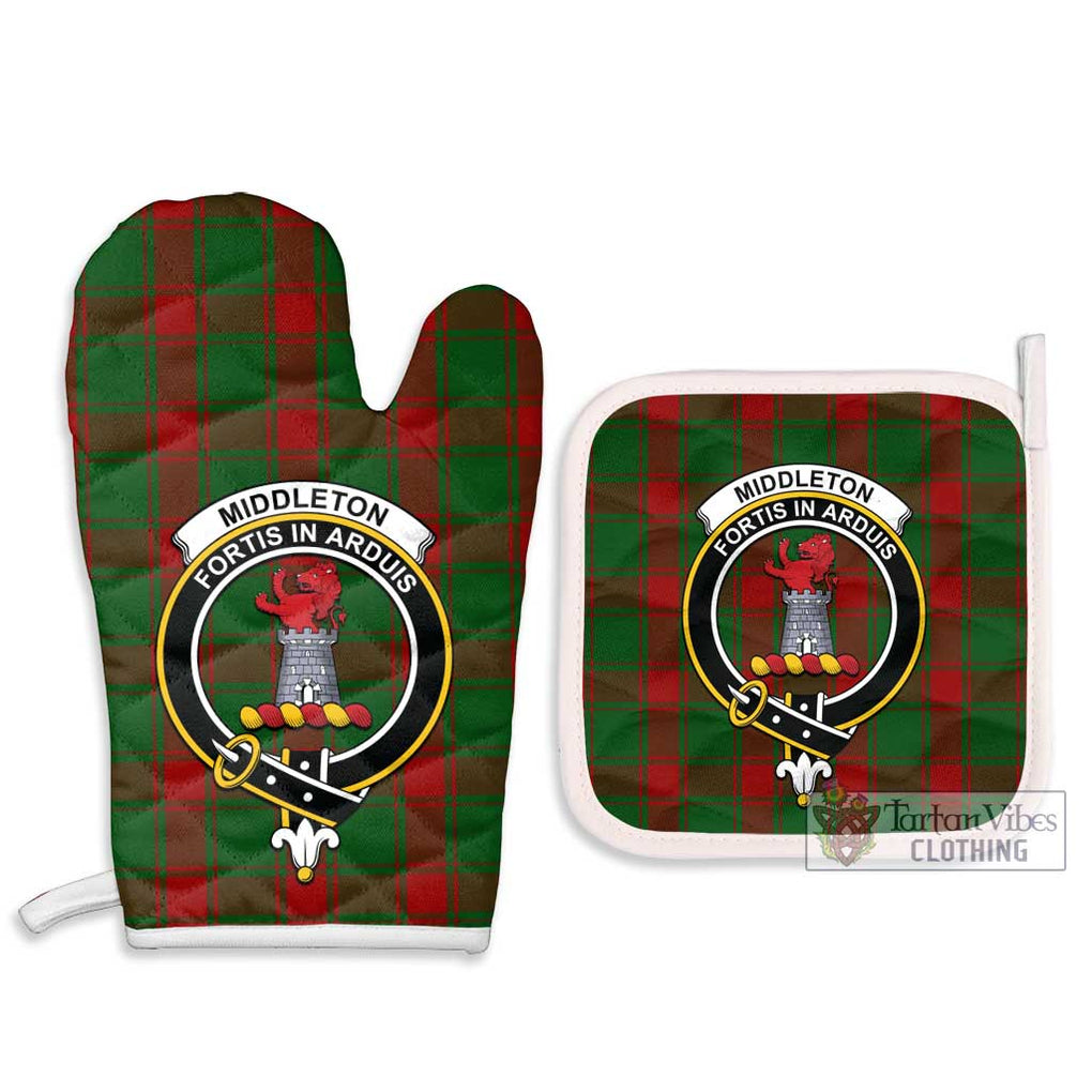 Middleton Tartan Combo Oven Mitt & Pot-Holder with Family Crest - Tartan Vibes Clothing