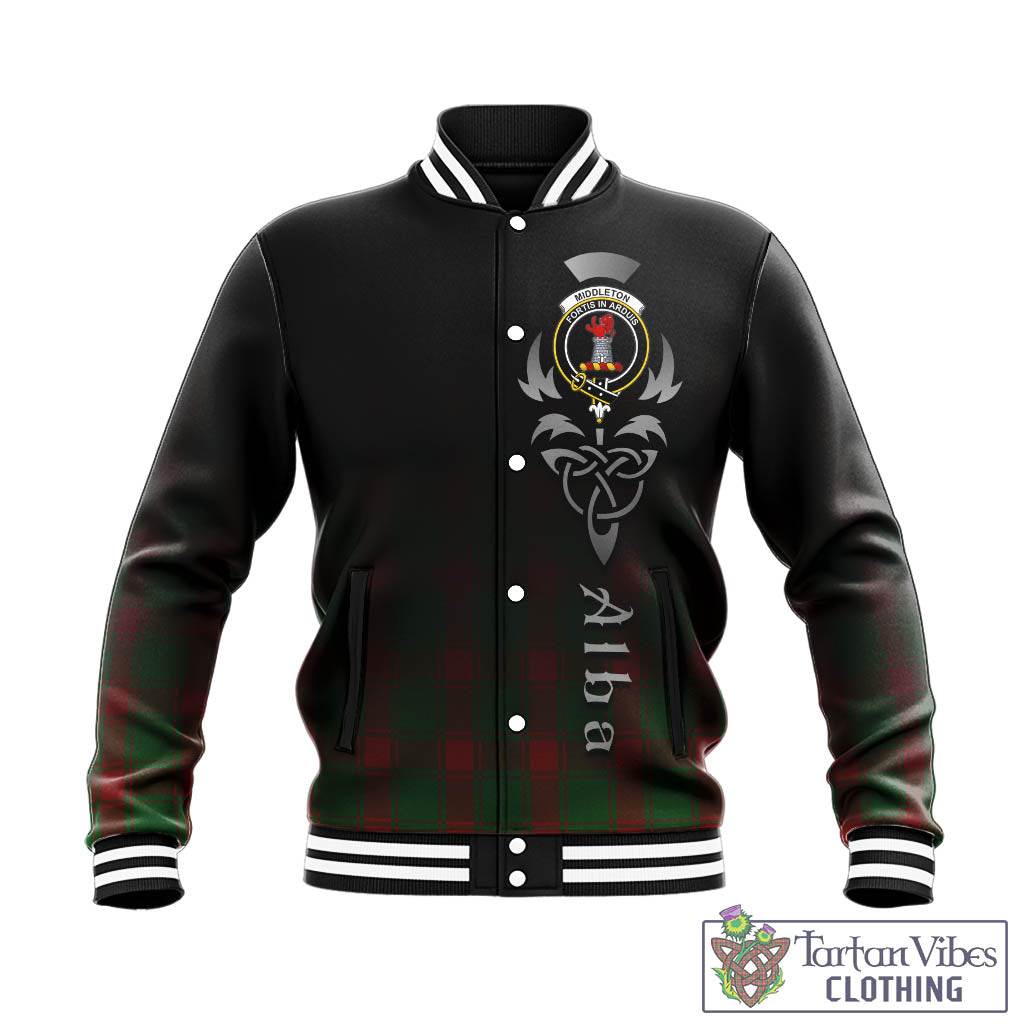 Middleton Tartan Baseball Jacket Featuring Alba Gu Brath Family Crest Celtic Inspired - Tartan Vibes Clothing