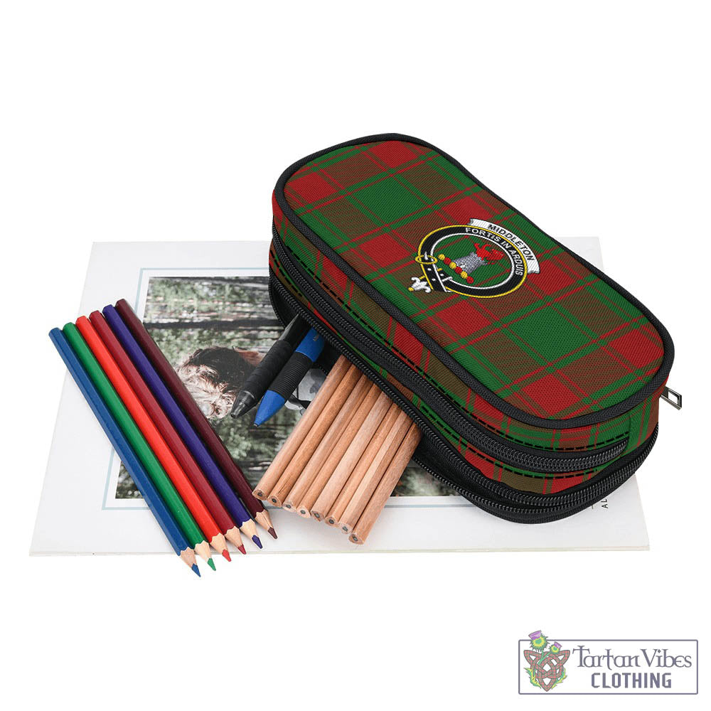 Middleton Tartan Pen and Pencil Case with Family Crest - Tartan Vibes Clothing