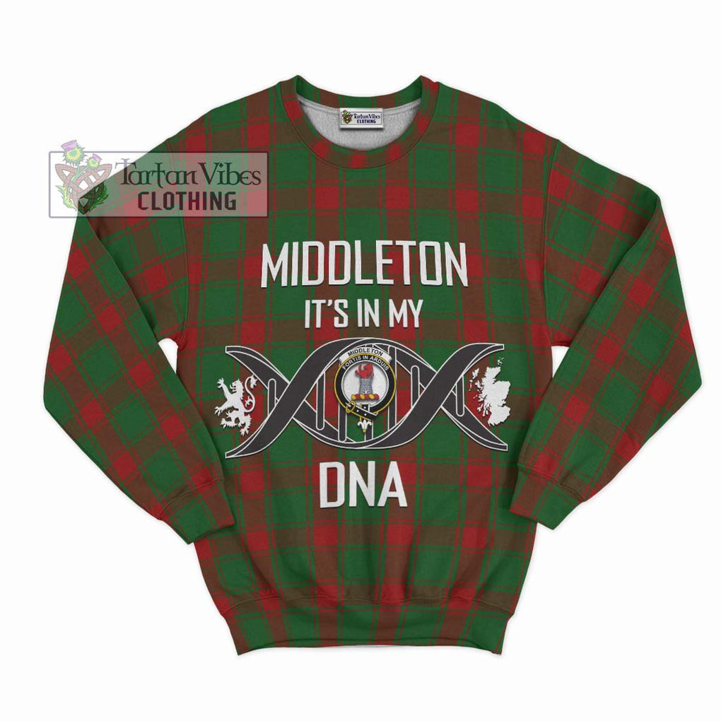Middleton Tartan Sweatshirt with Family Crest DNA In Me Style - Tartan Vibes Clothing