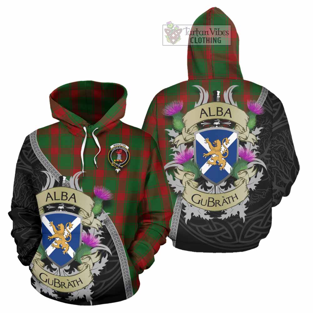 Middleton Tartan Family Crest Hoodie Lion Rampant Royal Thistle Shield Celtic Inspired - Tartan Vibes Clothing