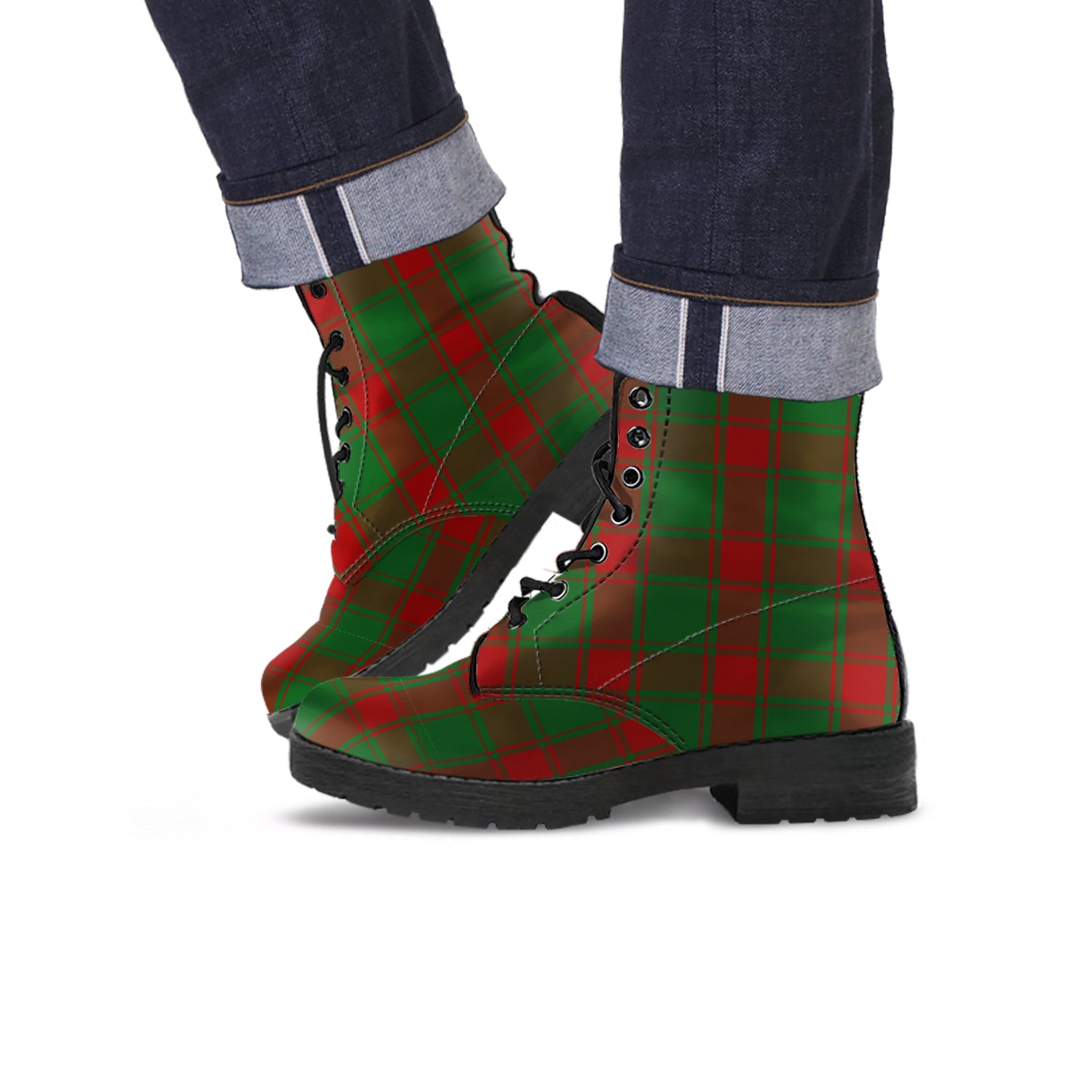 Middleton Tartan Leather Boots - Tartan Vibes Clothing