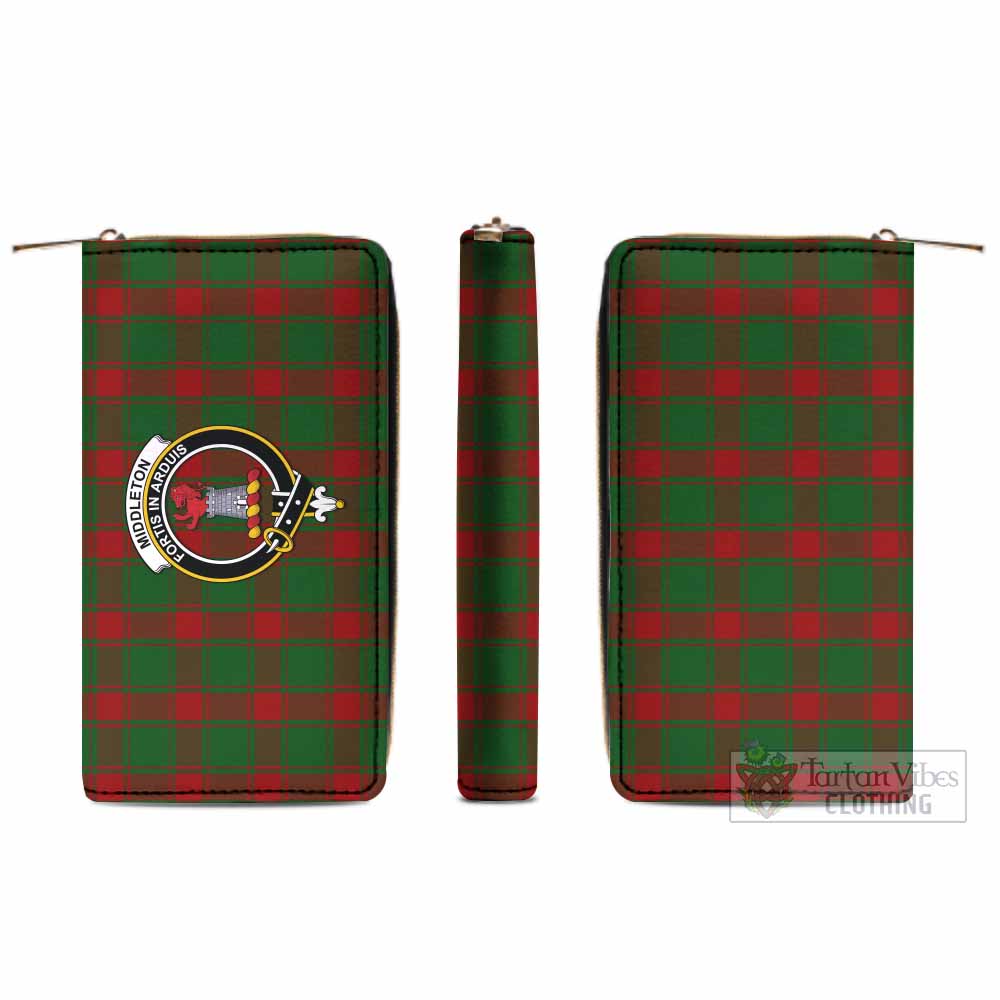 Middleton Tartan Women's Leather Wallet with Family Crest - Tartan Vibes Clothing