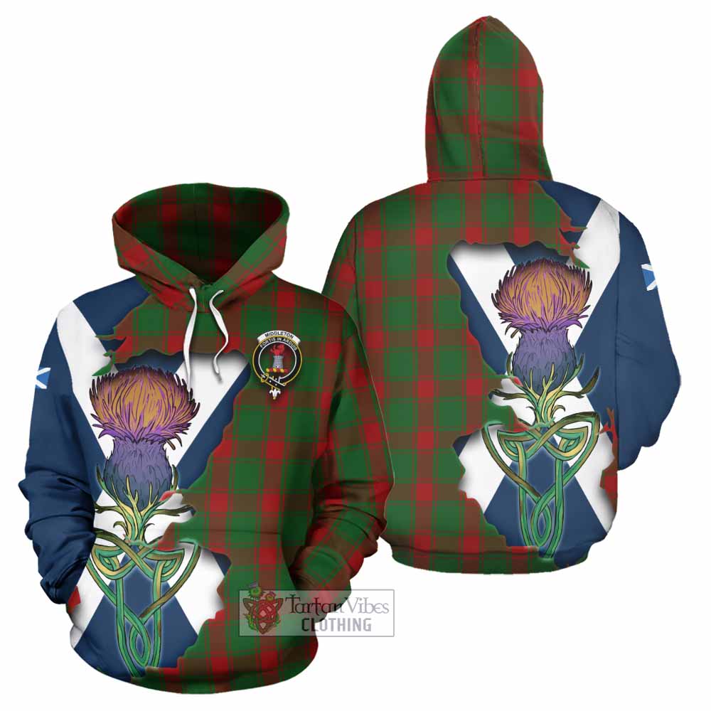 Middleton Tartan Family Crest Hoodie Scottish Thistle Celtic Inspired - Tartan Vibes Clothing