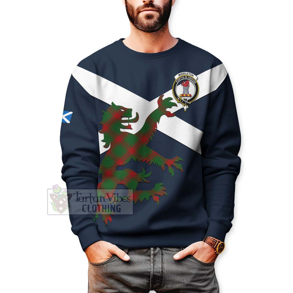 Middleton Tartan Lion Rampant Sweatshirt Proudly Display Your Heritage with Alba Gu Brath and Clan Name - Tartan Vibes Clothing