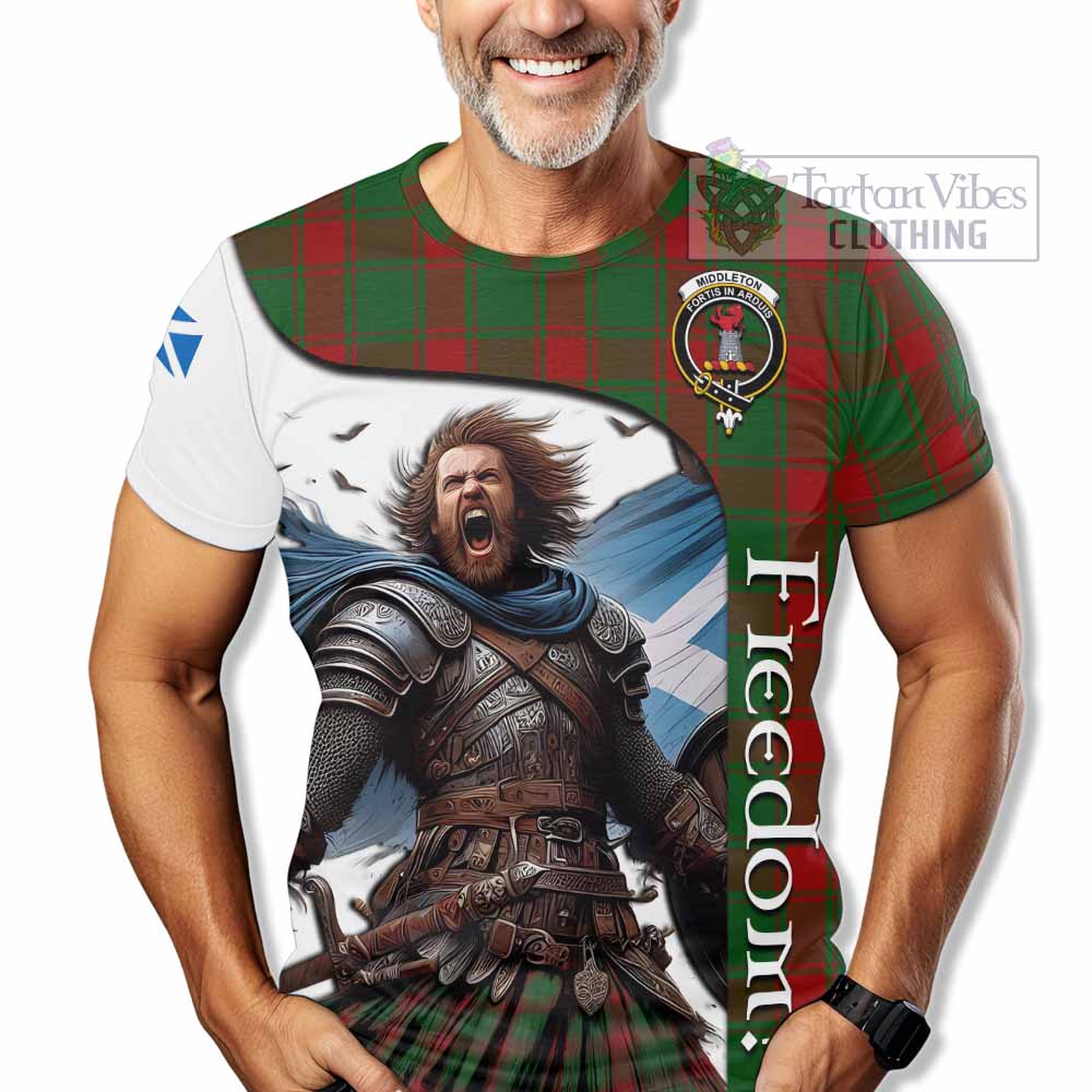 Middleton Crest Tartan T-Shirt Inspired by the Freedom of Scottish Warrior - Tartan Vibes Clothing