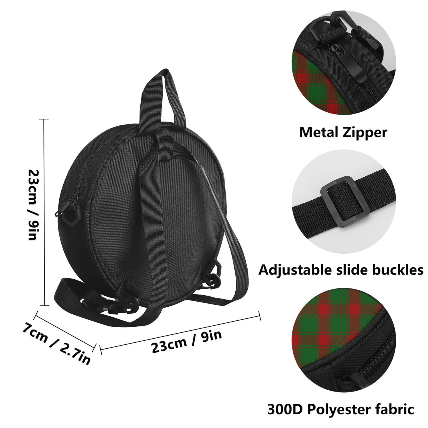Middleton Tartan Round Satchel Bags - Tartan Vibes Clothing