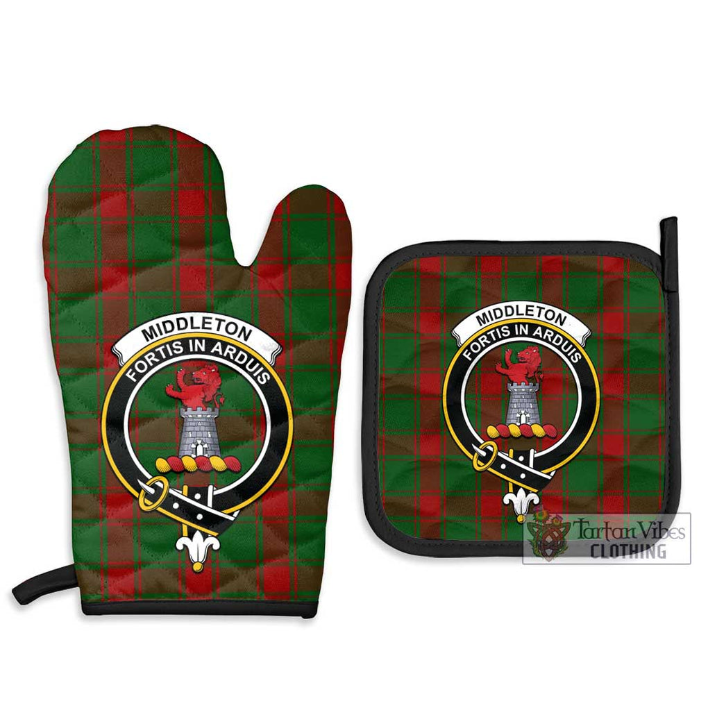Middleton Tartan Combo Oven Mitt & Pot-Holder with Family Crest - Tartan Vibes Clothing