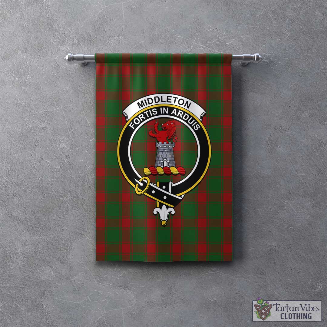 Middleton Tartan Gonfalon, Tartan Banner with Family Crest - Tartan Vibes Clothing