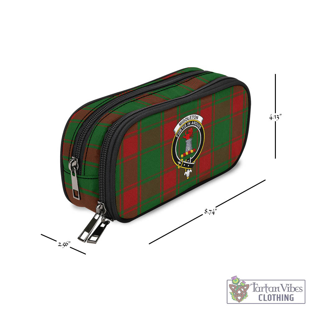 Middleton Tartan Pen and Pencil Case with Family Crest - Tartan Vibes Clothing