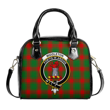 Middleton Modern Tartan Shoulder Handbags with Family Crest