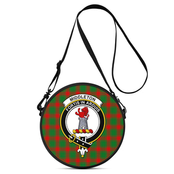 Middleton Modern Tartan Round Satchel Bags with Family Crest