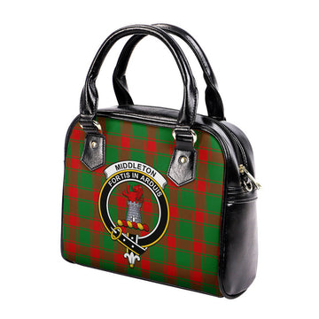 Middleton Modern Tartan Shoulder Handbags with Family Crest