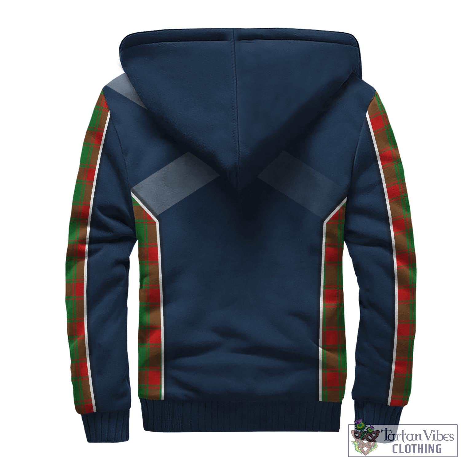 Tartan Vibes Clothing Middleton Modern Tartan Sherpa Hoodie with Family Crest and Scottish Thistle Vibes Sport Style