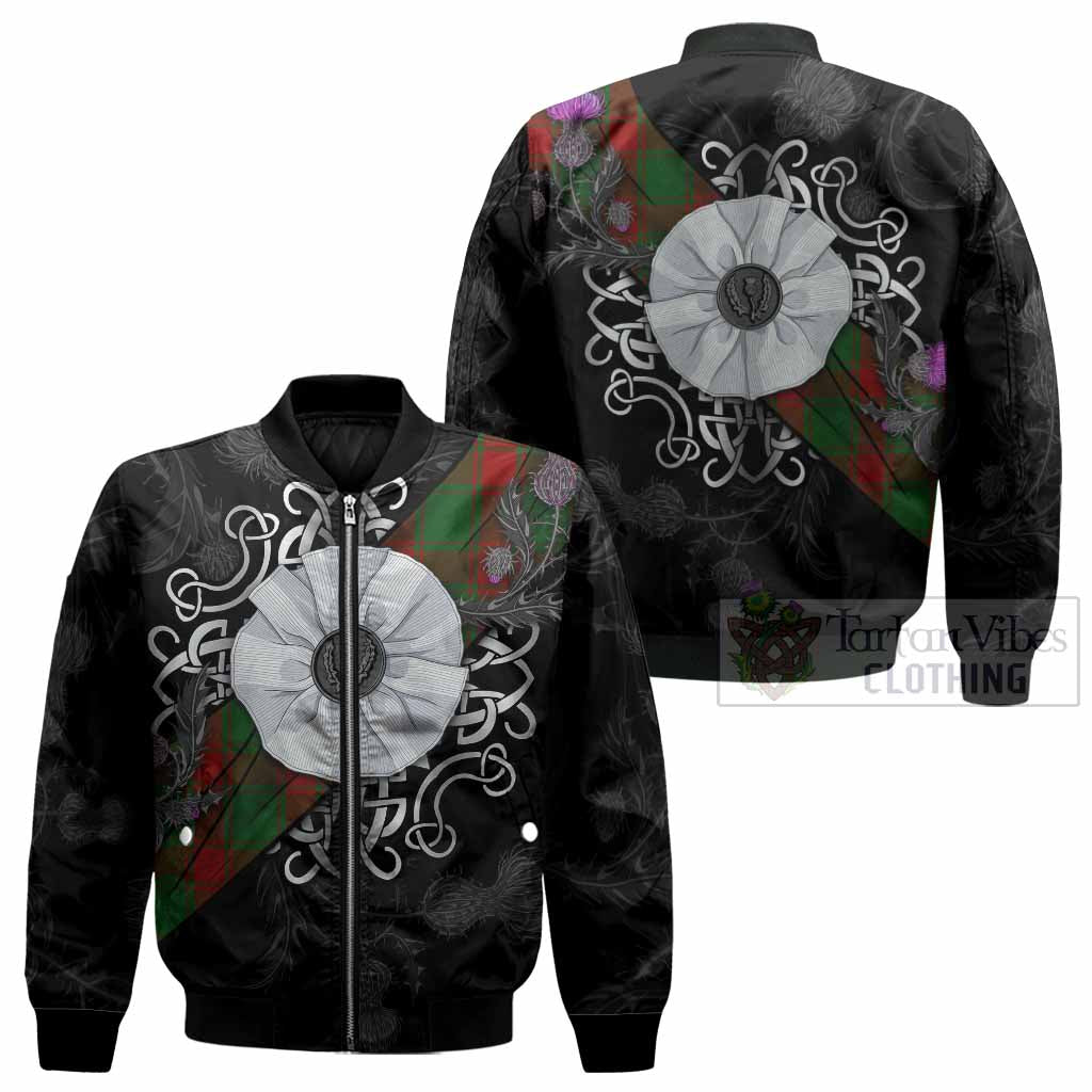 Middleton Tartan Bomber Jacket Jacobite White Rose - Tartan Vibes Clothing