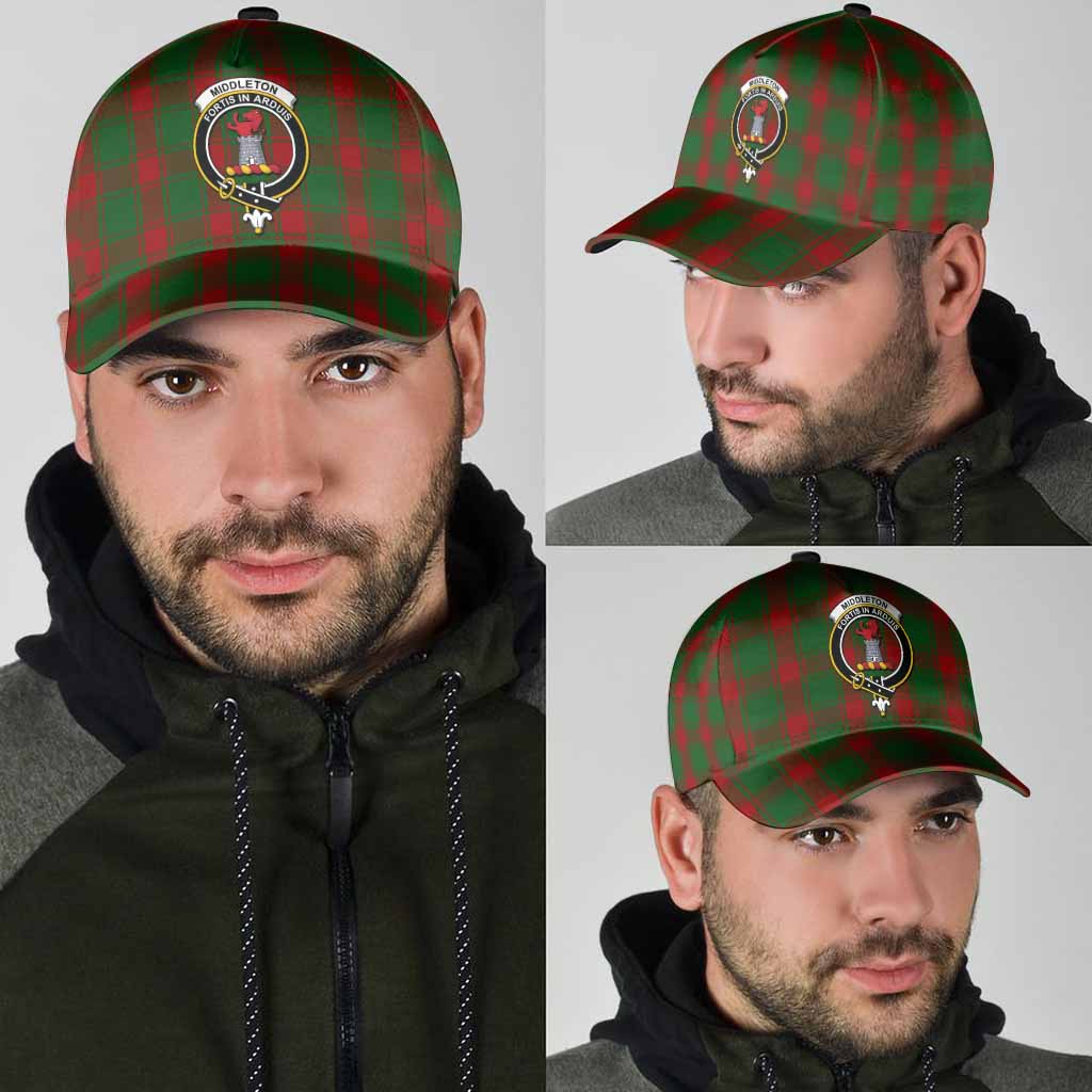Middleton Tartan Classic Cap with Family Crest