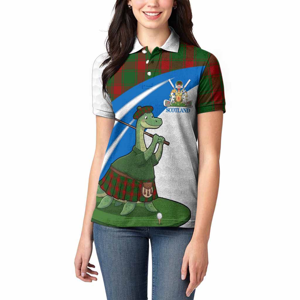 Middleton Tartan Crest Golf Nessie Women Polo Shirt Loch Ness Monster Sporty Style