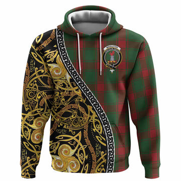 Middleton Tartan Crest Hoodie Celtic Knot and Triple Trickle Spiral Symbols