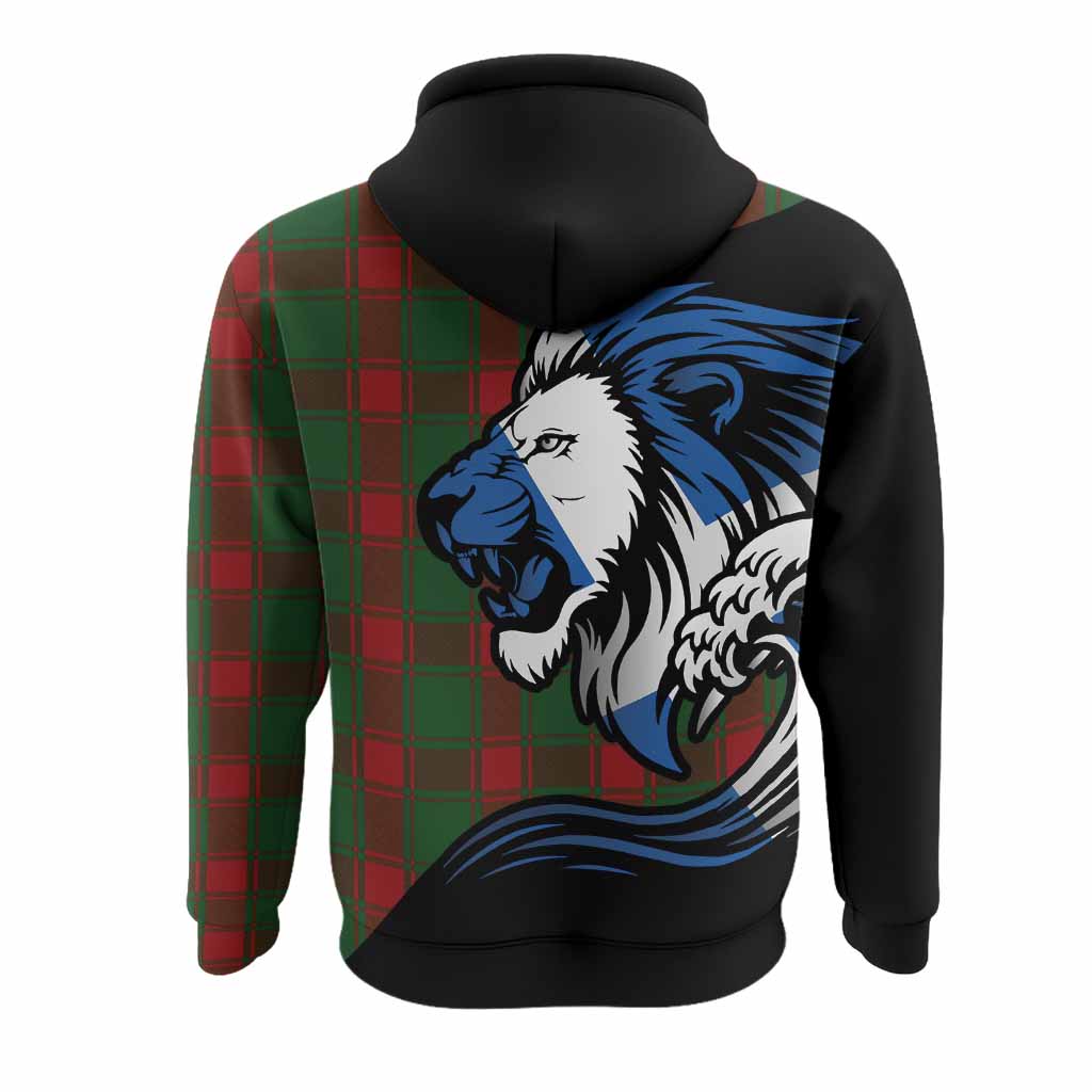 Middleton Tartan Crest Hoodie Scottish Golden Lions Wave Flow