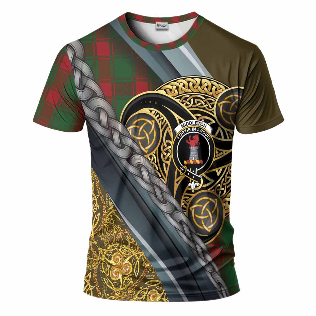 Middleton Tartan Crest T-Shirt Scottish Triskele Celtic