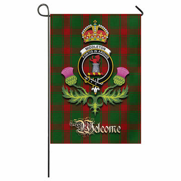 Middleton Tartan Family Crest Garden Flag Royal Thistle Welcome Style