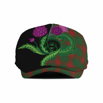 Middleton Tartan Flat Cap, Jeff Cap Traditional Scottish Thistle