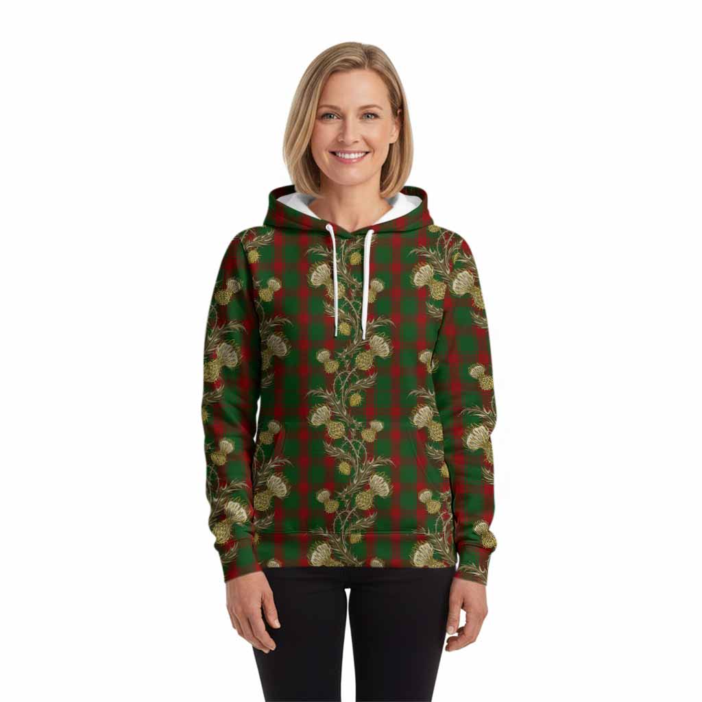 Middleton Tartan Hoodie Seamless Scottish Thistle Flowers