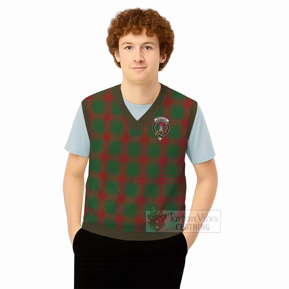 Middleton Tartan Knitted V-Neck Vest with Family Crest - Tartan Vibes Clothing