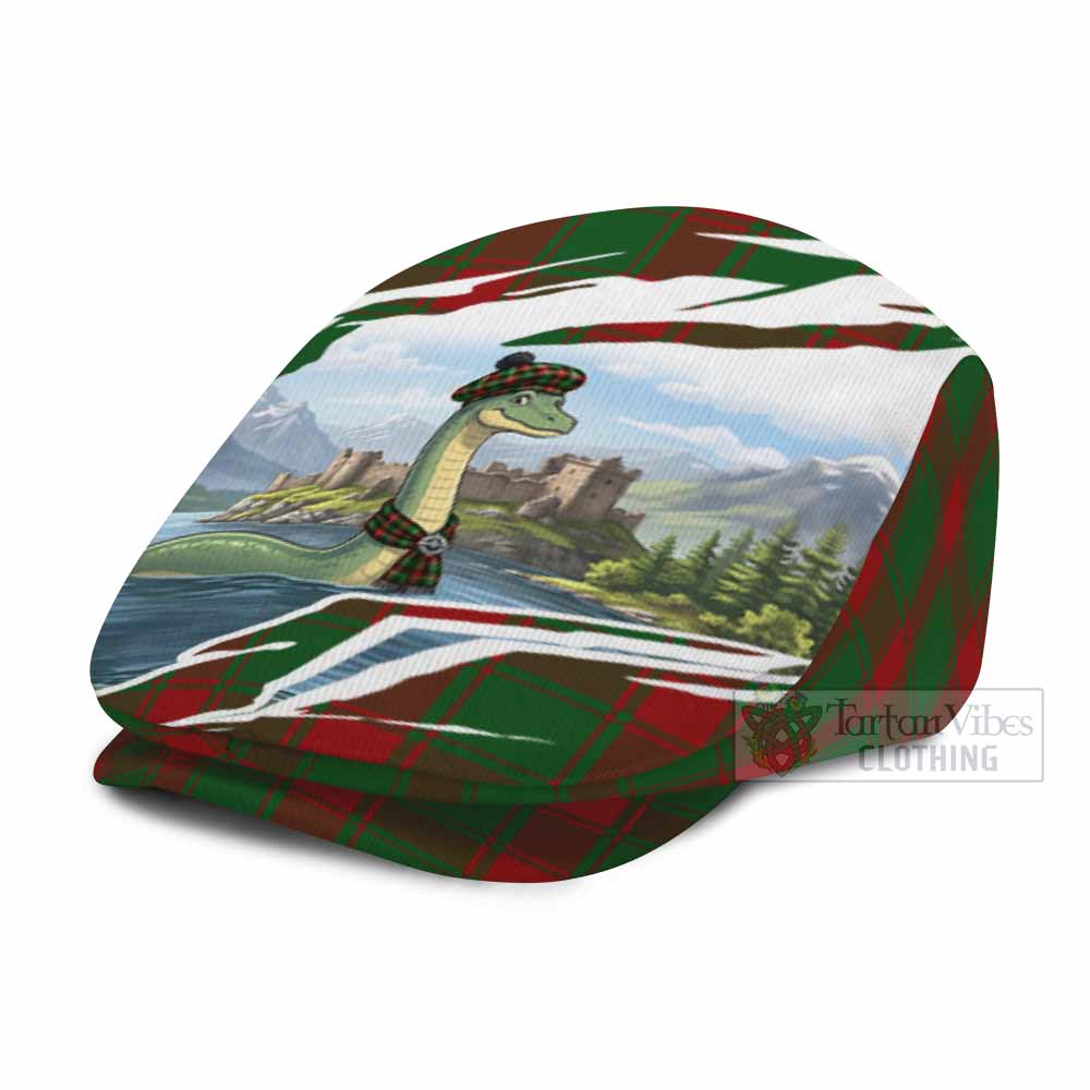 Middleton Tartan Loch Ness Monster Scottish Heritage Art Flat Cap, Jeff Cap