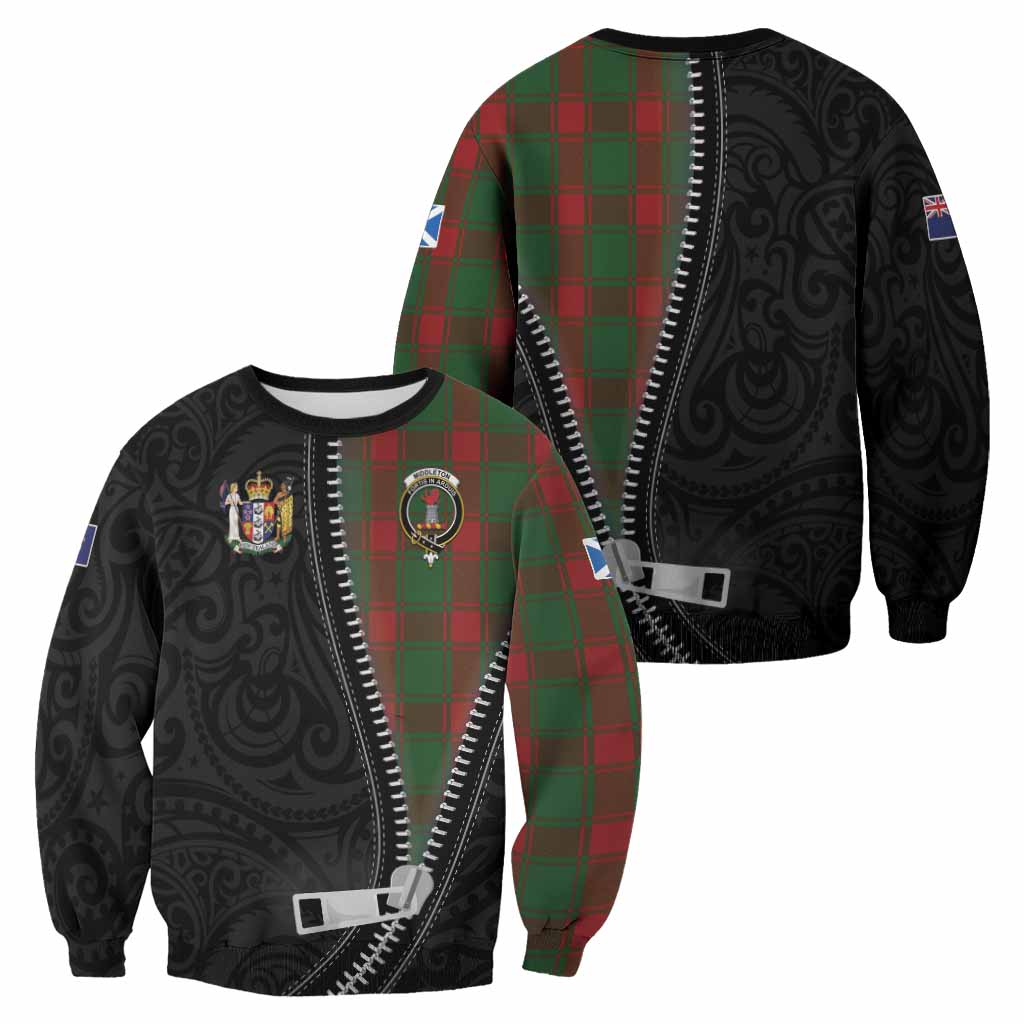 Middleton Tartan Sweatshirt New Zealand Pattern Unique Zipper Stylized