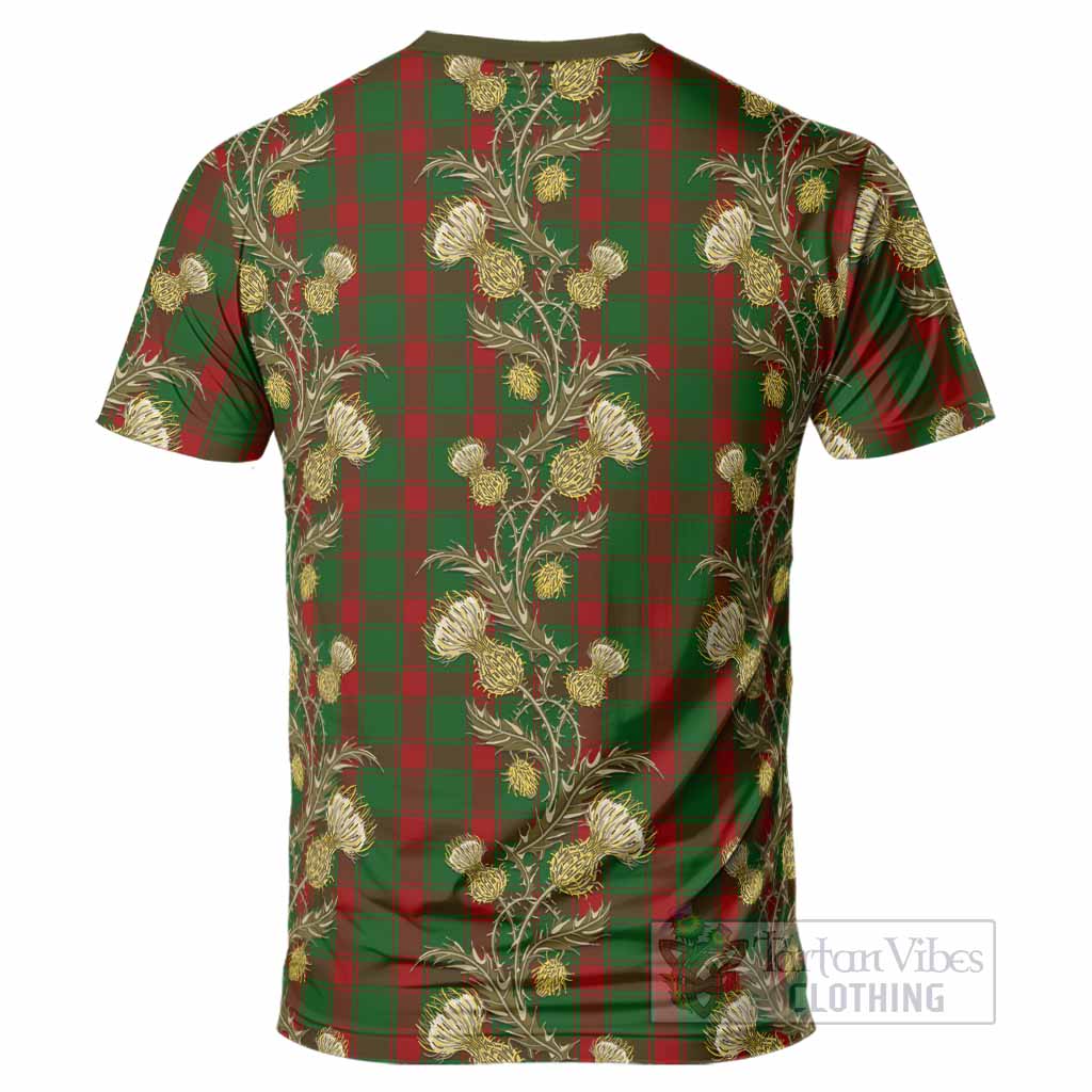 Middleton Tartan T-Shirt Seamless Scottish Thistle Flowers