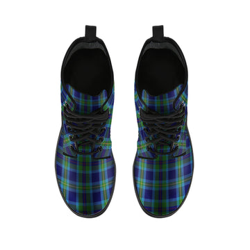 Miller Tartan Leather Boots - Tartan Vibes Clothing