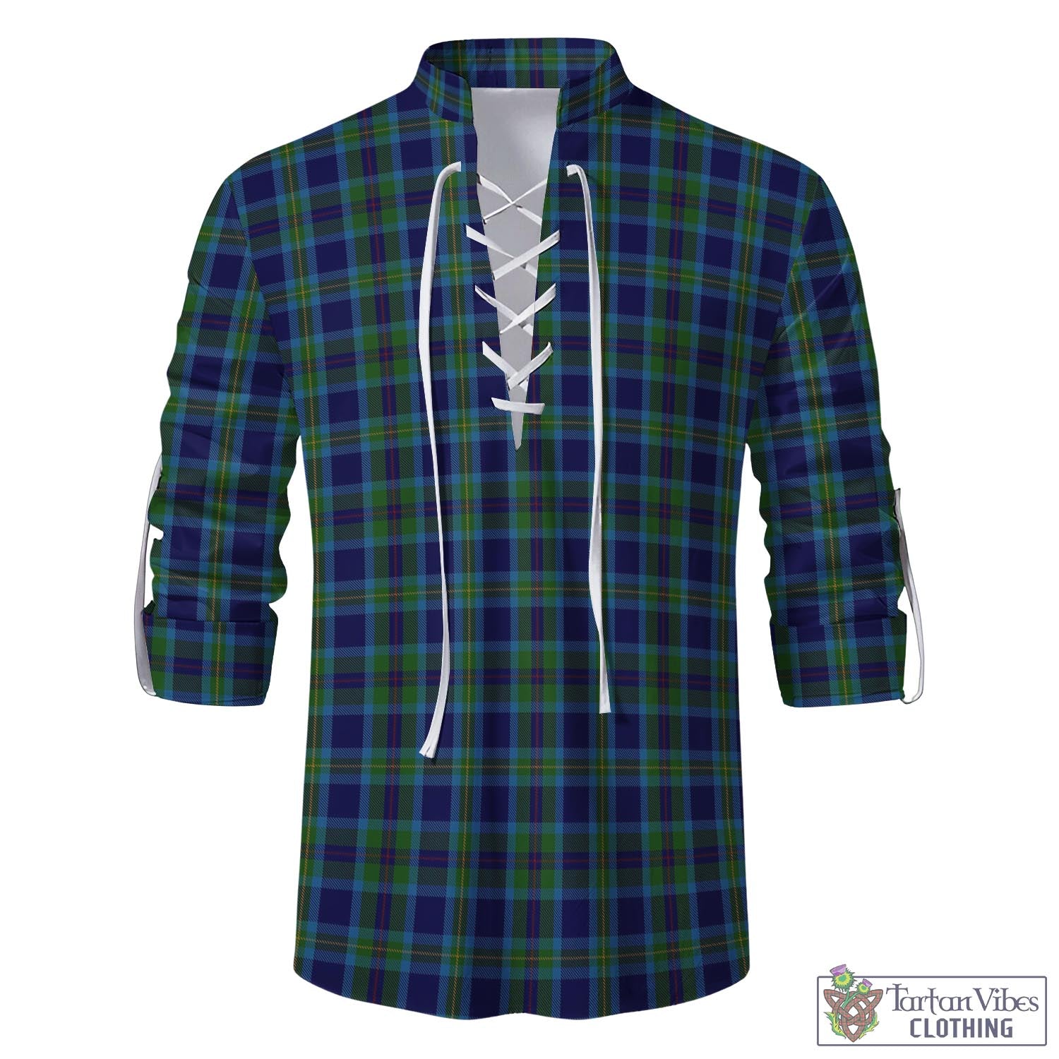 Tartan Vibes Clothing Miller Tartan Men's Scottish Traditional Jacobite Ghillie Kilt Shirt