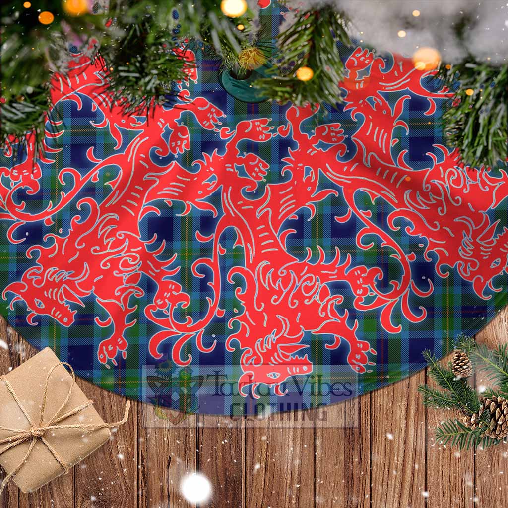 Miller Tartan Christmas Tree Skirt Lion Rampant Style - Tartan Vibes Clothing