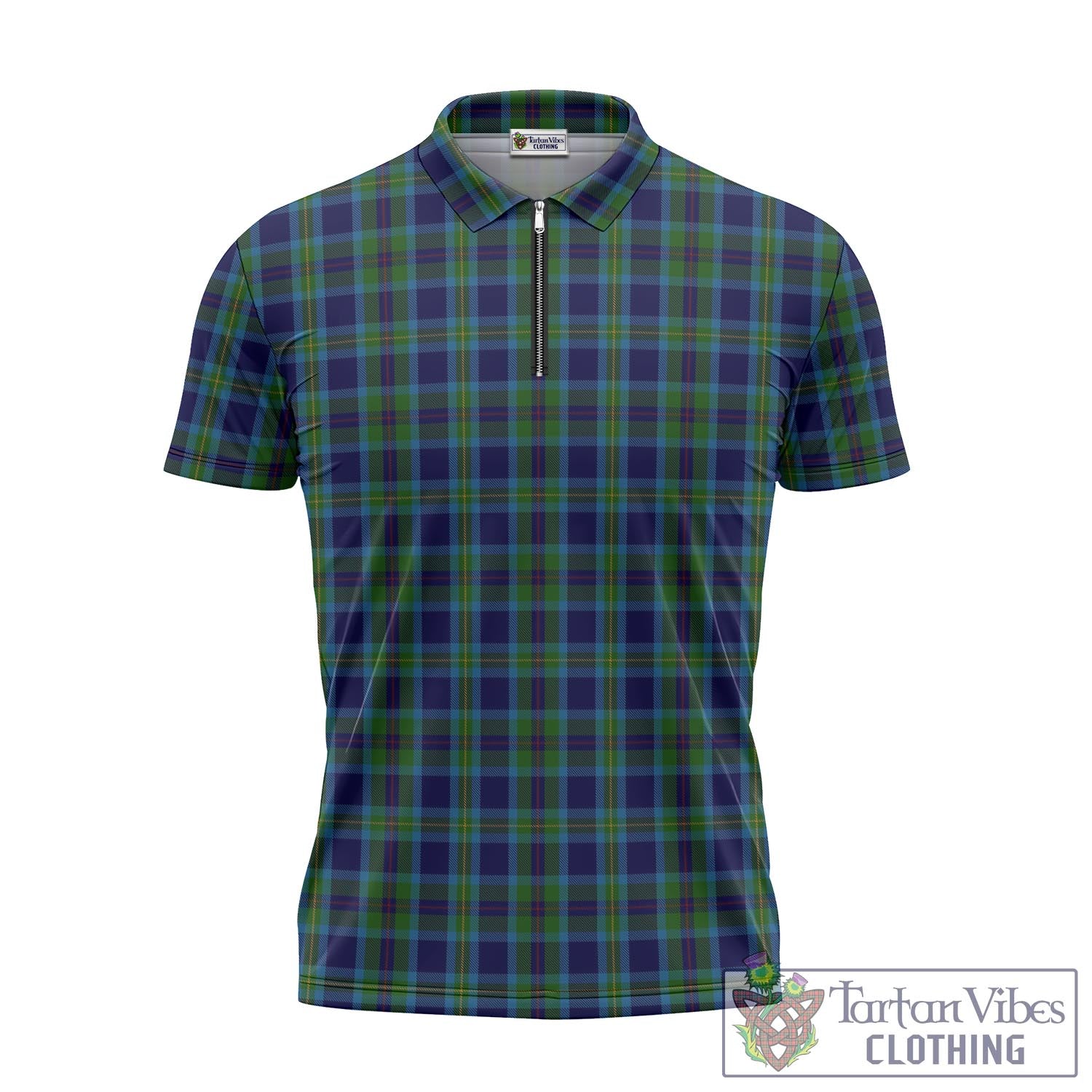Miller Tartan Zipper Polo Shirt - Tartan Vibes Clothing