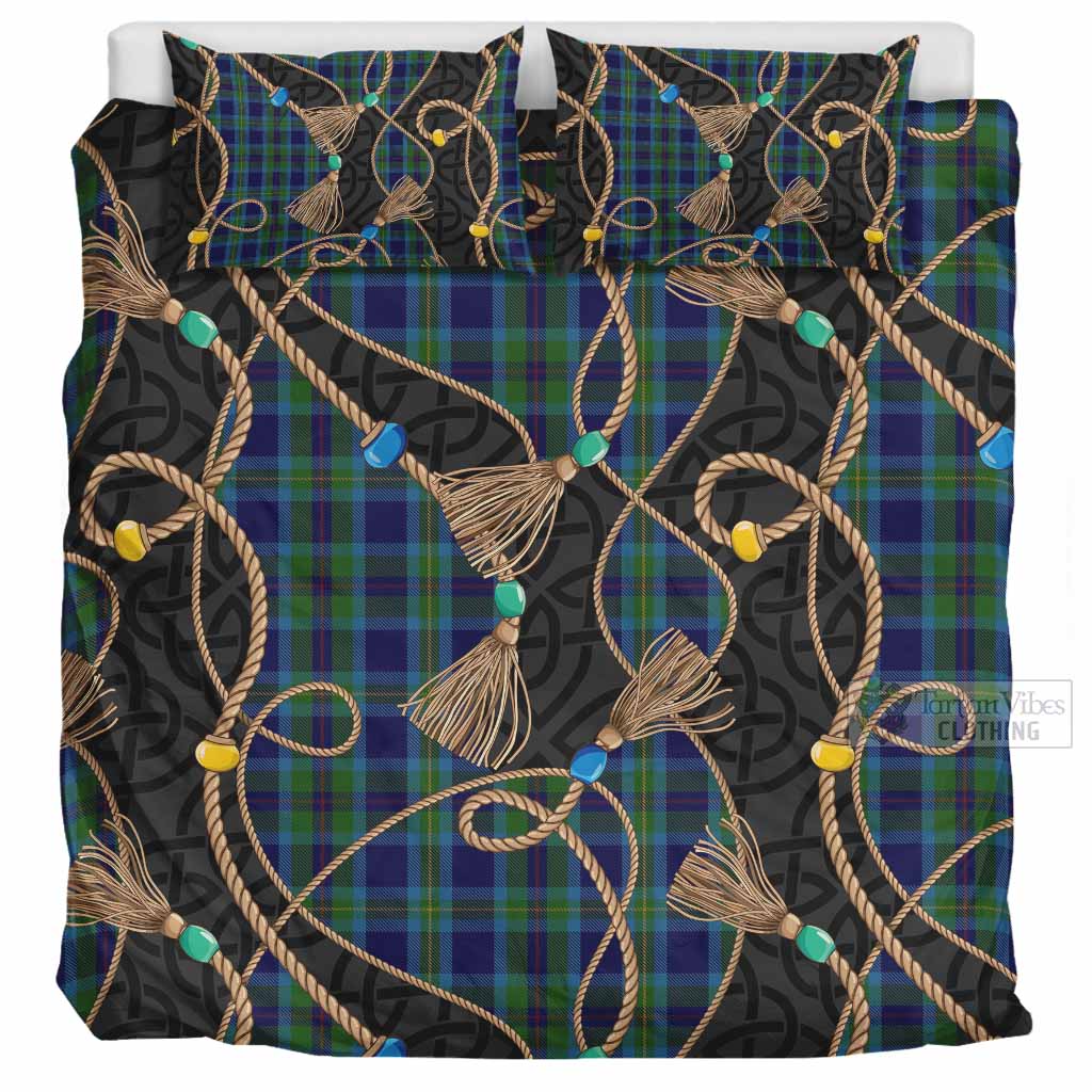 Miller Scottish Tartan Twisted Ropes Stylized Bedding Set UK Bedding Set UK Super King 104*94 inch - Tartan Vibes Clothing