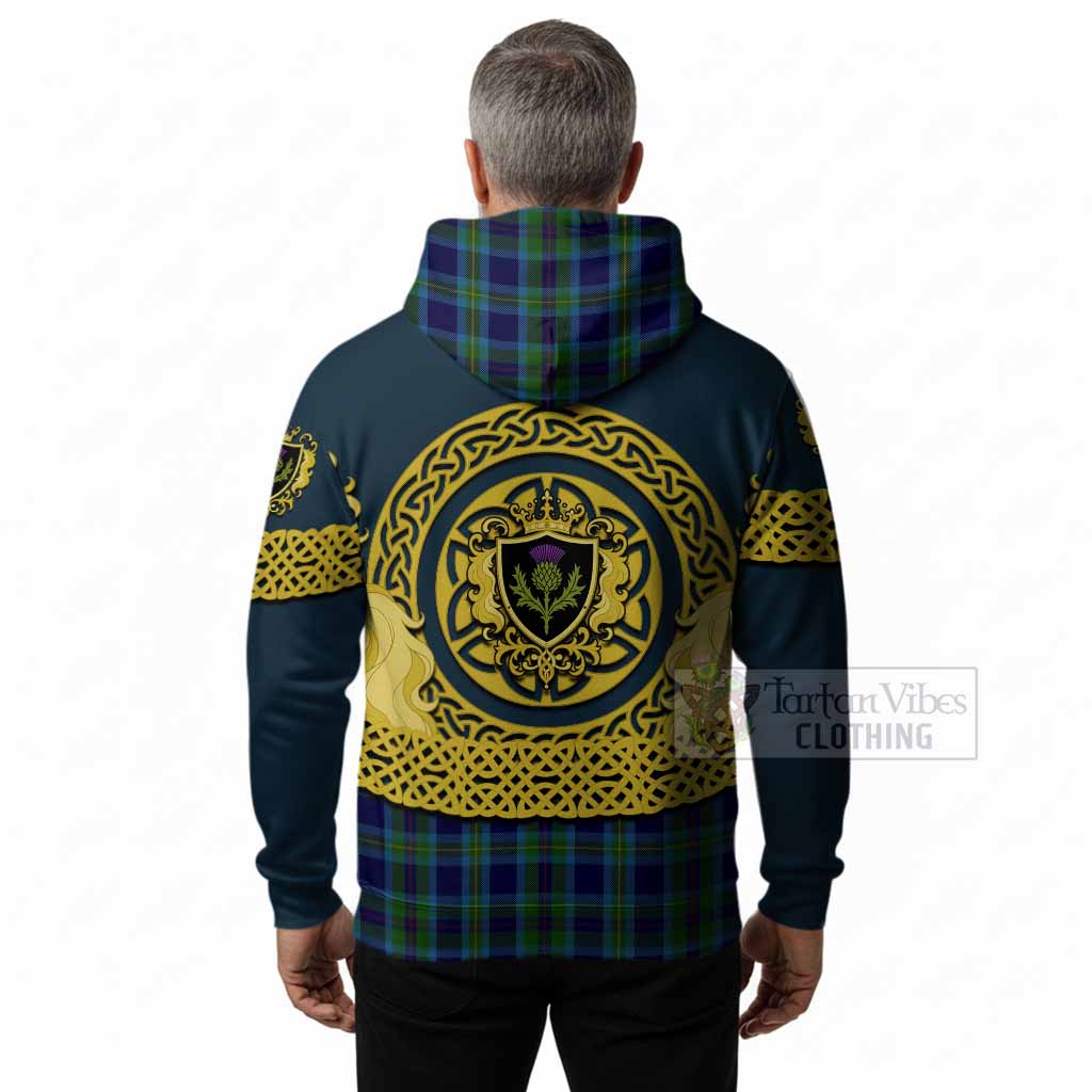Miller Tartan Hoodie Unicorn Celtic Knot And Thistle Emblem